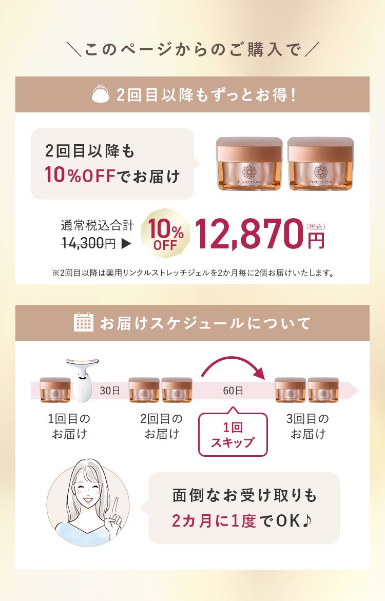 シワパシャ。パーフェクトワン 薬用リンクルストレッチジェル